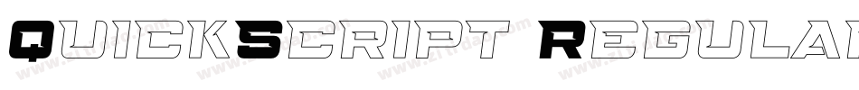 QuickScript Regular字体转换